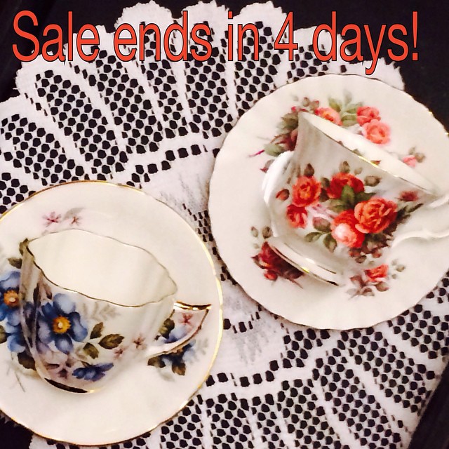 More cups added to our New Year Sale!! $13 USD cup & saucers as marked. Discounts on lots of misc items. 5% off orders of 5 or more cups. Email if interested. Ships Worldwide. Paypal accepted. More cups at http://teacup-treasure.com/catalogue #teacup4sale #teacupforsale #tea #teacup #teacups #teatime #vintage